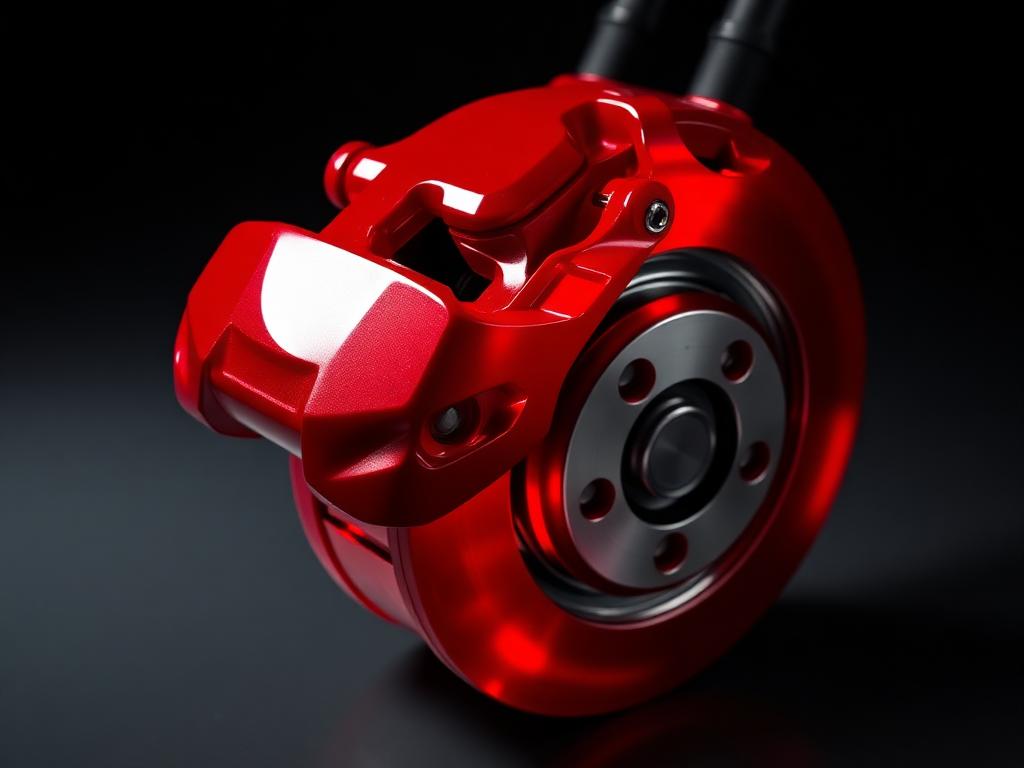 Candy Red powder coat finish sample