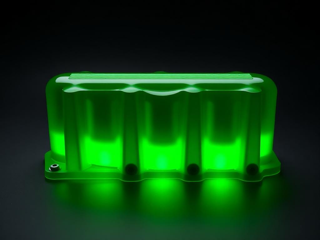 Candy Green powder coat finish sample