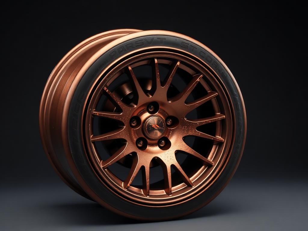 Metallic Bronze powder coat finish sample